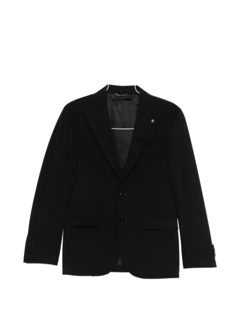 Manuel Ritz lapel-appliqué single-breasted suit