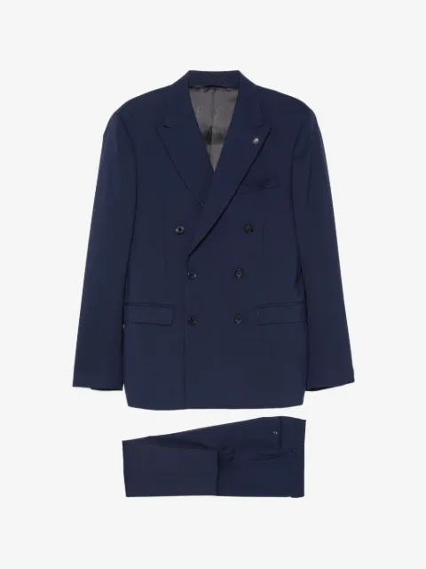 Manuel Ritz double-breasted peak-lapel suit
