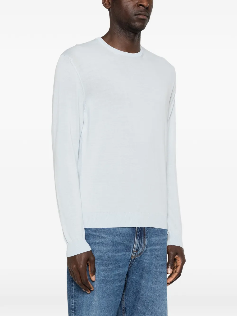 Malo T-shirt met lange mouwen Blauw