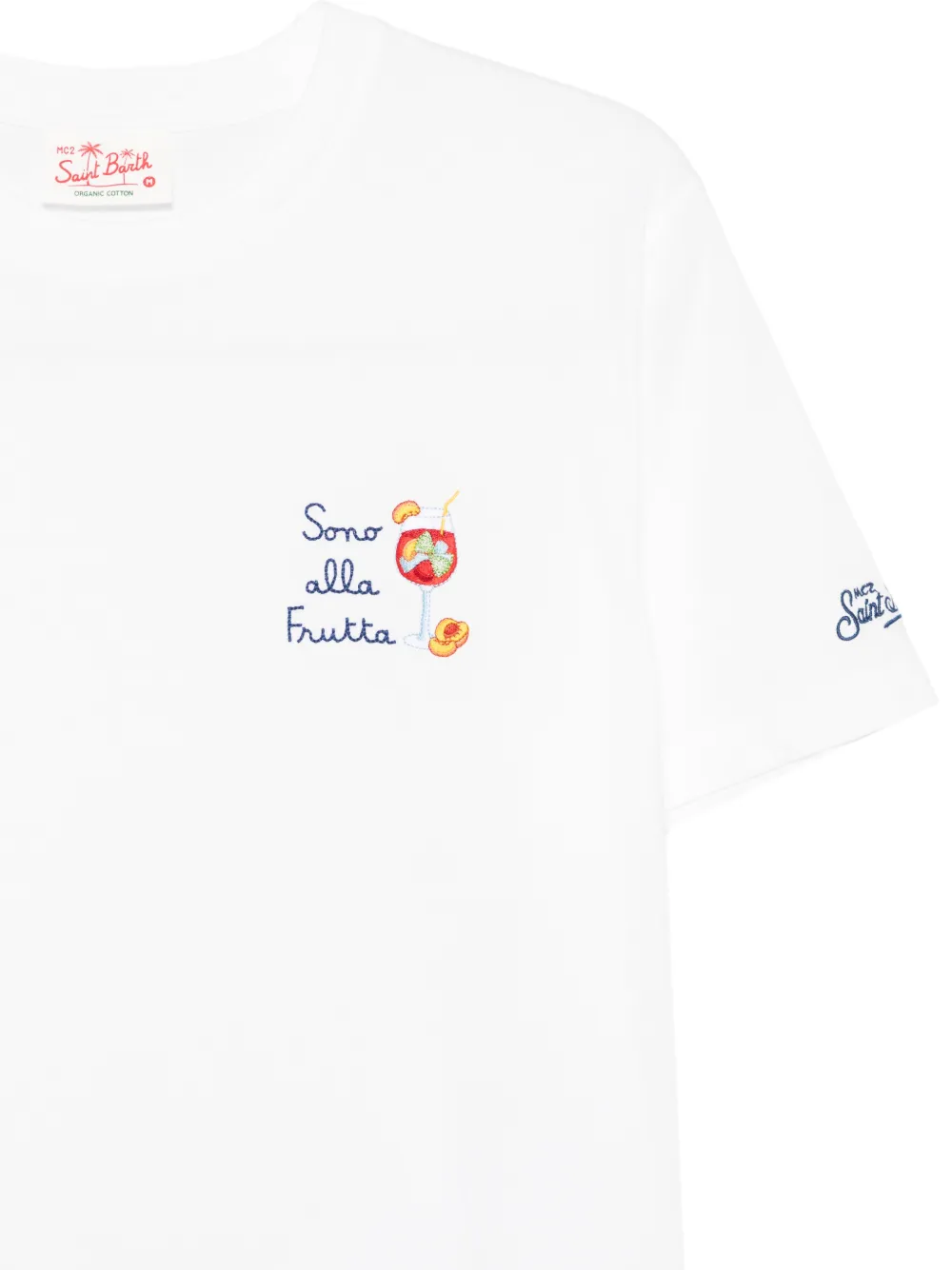 MC2 Saint Barth T-shirt met geborduurd logo Wit