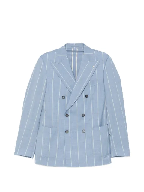 LUIGI BIANCHI MANTOVA pinstripe double-breasted suit