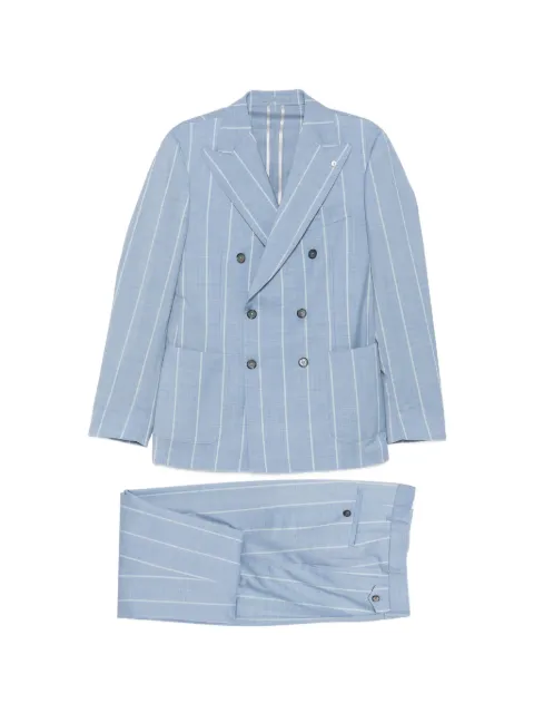LUIGI BIANCHI MANTOVA pinstripe double-breasted suit