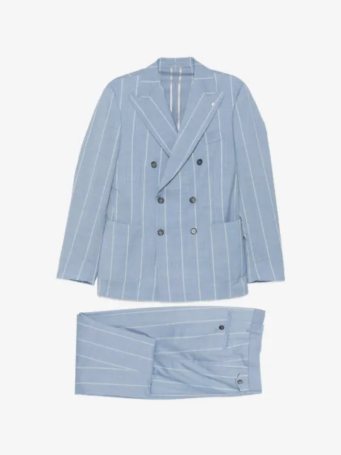 LUIGI BIANCHI MANTOVA pinstripe double-breasted suit