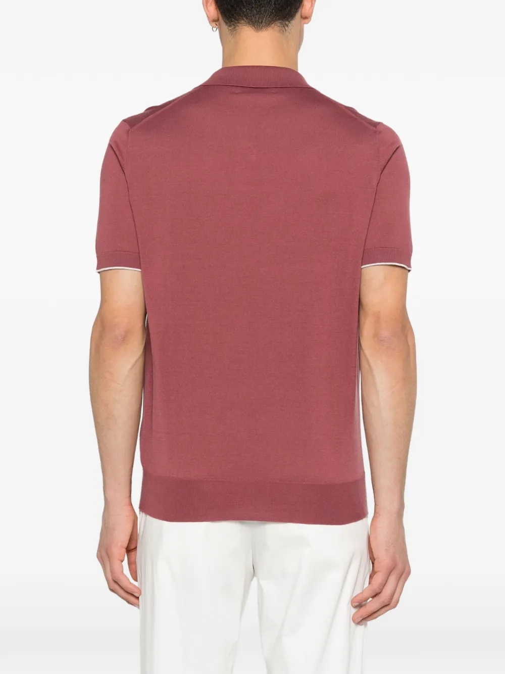 Brunello Cucinelli T-shirt met V-hals Rood