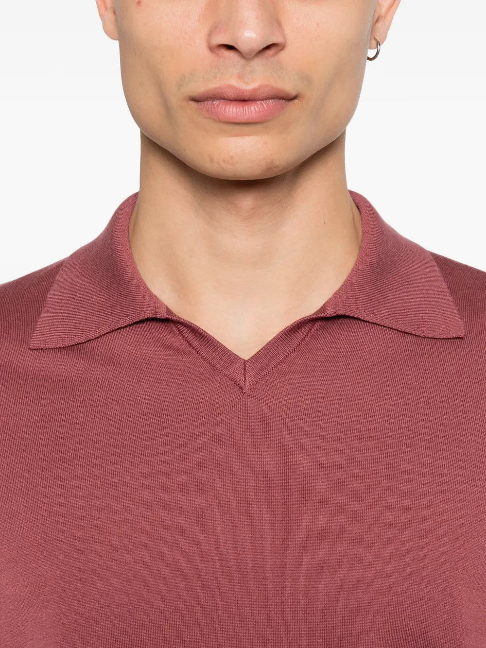 Brunello Cucinelli T-shirt met V-hals Rood