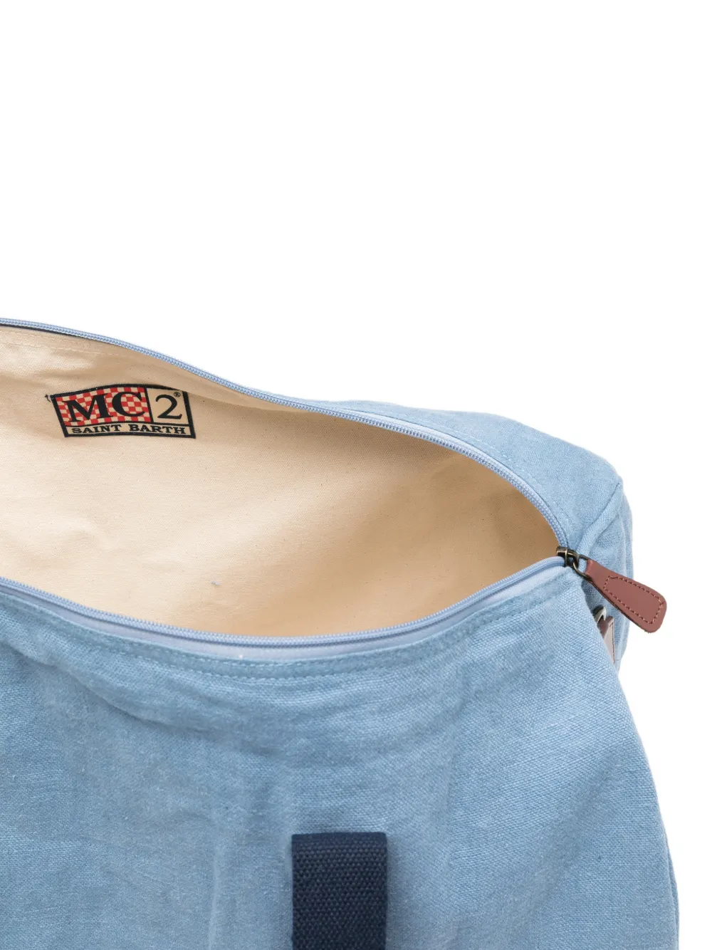 MC2 Saint Barth Jetlag reistas met geborduurd logo Blauw