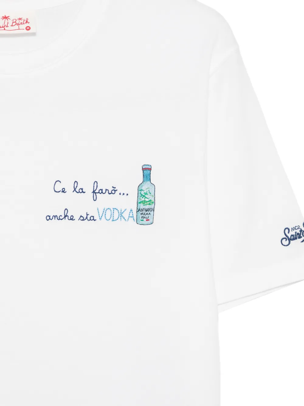 MC2 Saint Barth T-shirt met borduurwerk Wit