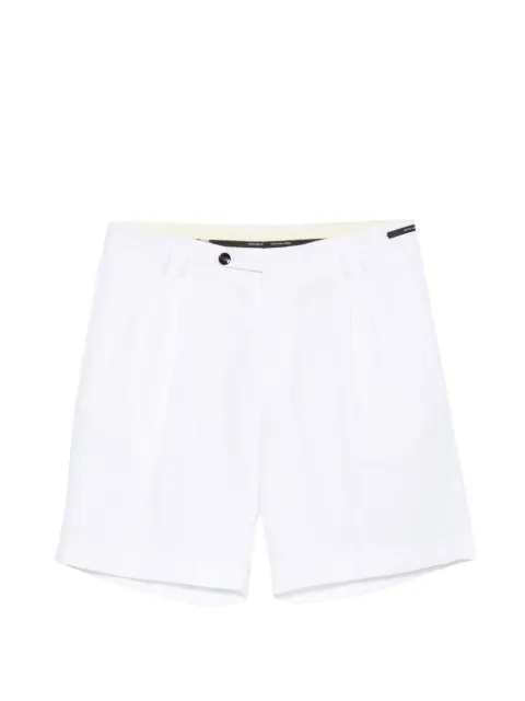 michael coal pleated-front button-fastening shorts