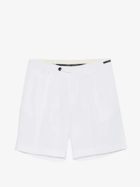 michael coal pleated-front button-fastening shorts