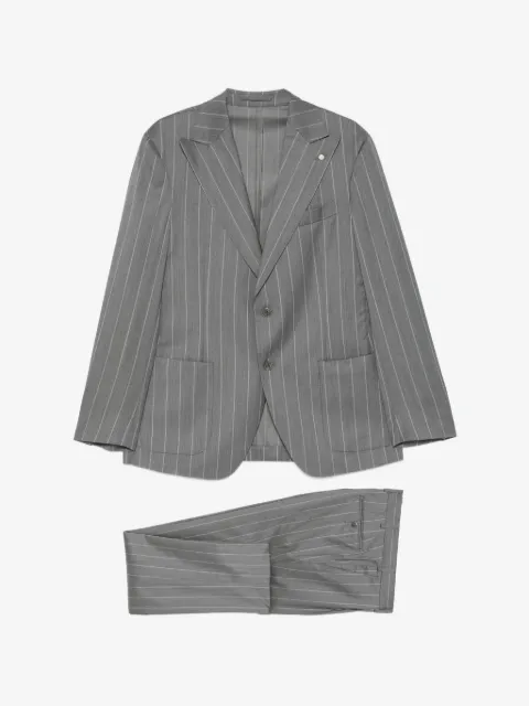 LUIGI BIANCHI MANTOVA pinstripe-pattern notch-lapel suit