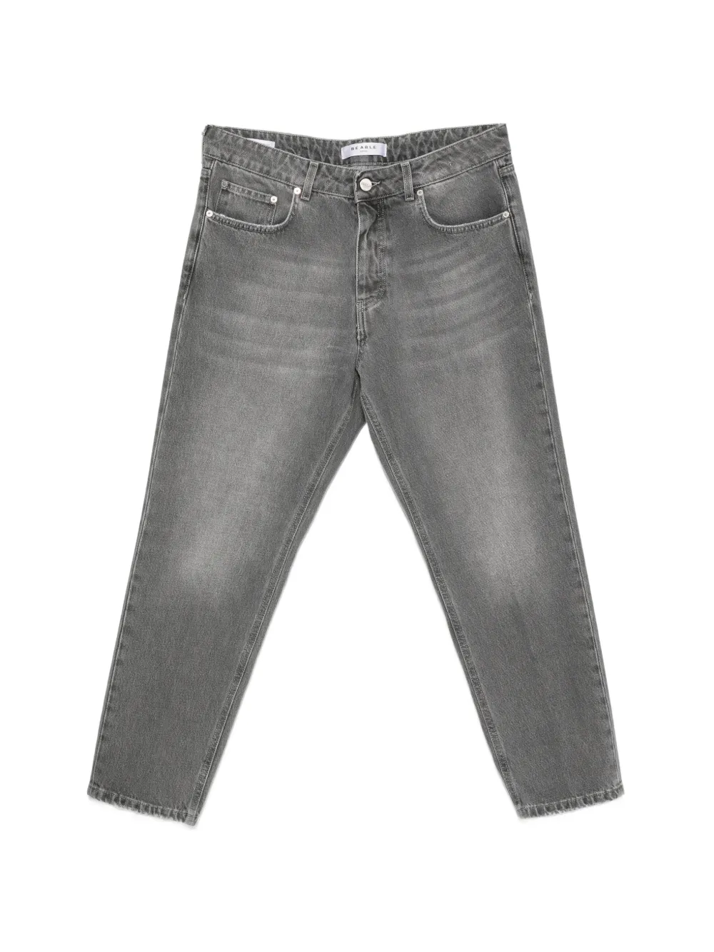 BE ABLE Leonardo faded-effect whiskered jeans - Grigio