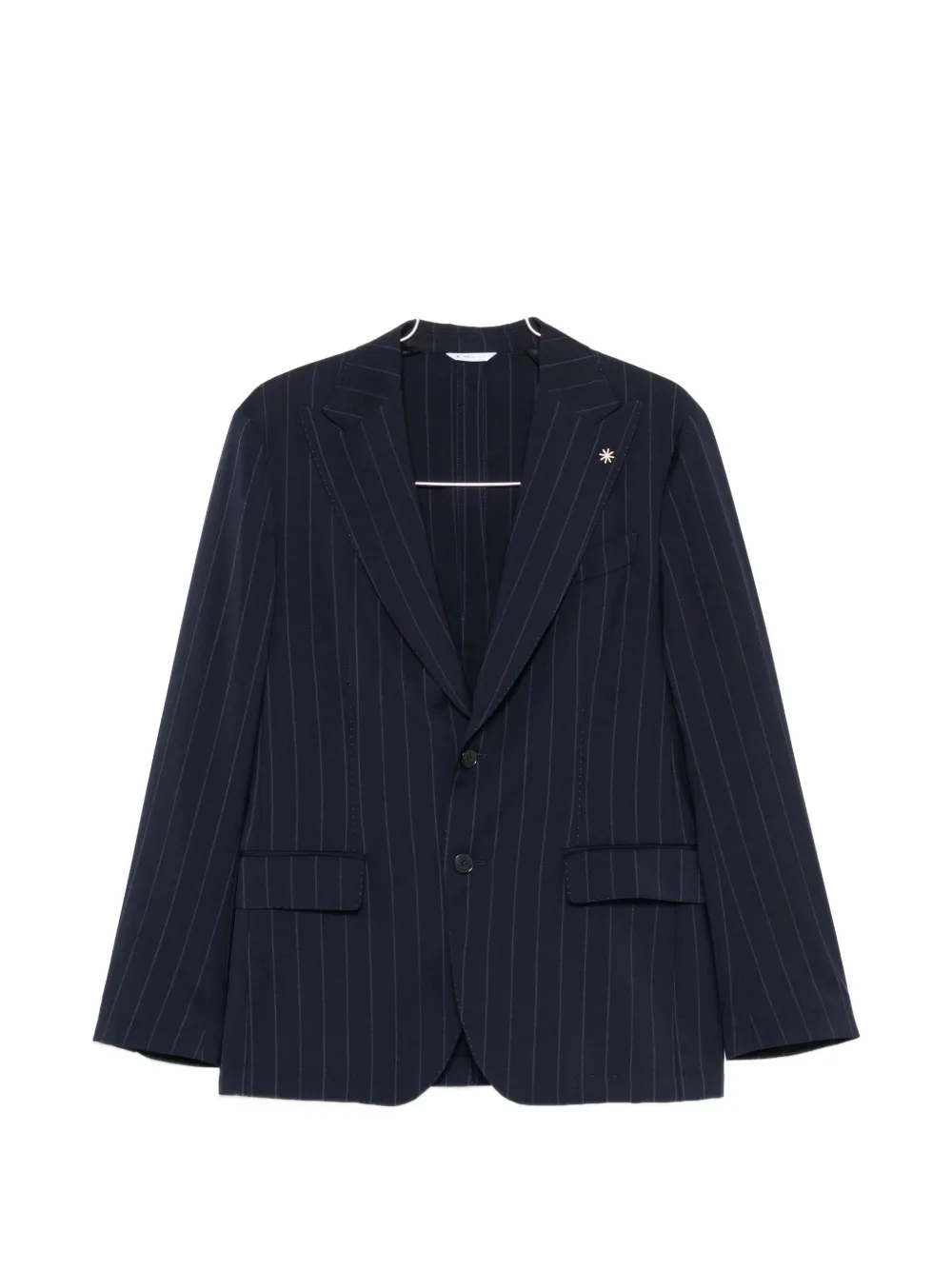 Manuel Ritz pinstripe single-breasted suit - Blu