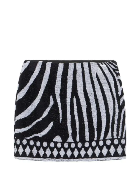 Blumarine zebra-print mini skirt