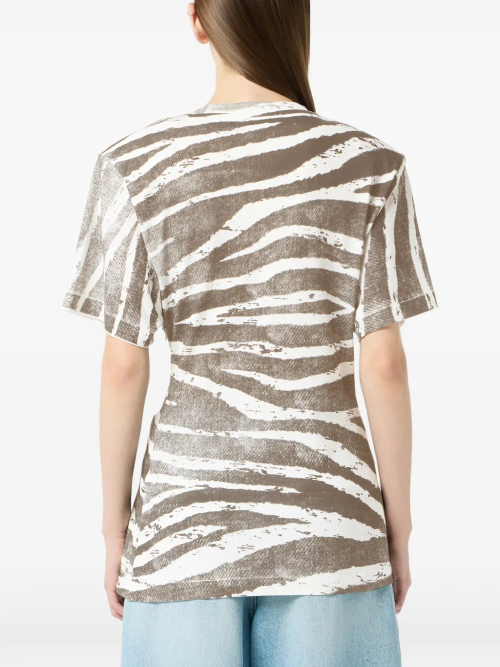 Blumarine T-shirt met dolfijn broche Bruin