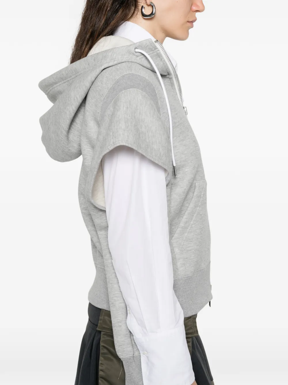 sacai Hoodie met rits Grijs
