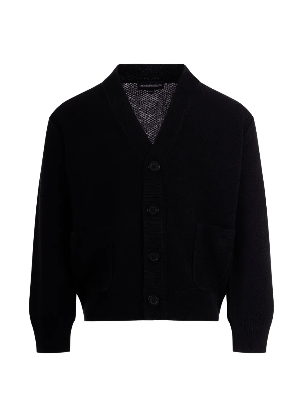 Emporio Armani Kids button V-neck cardigan - Nero