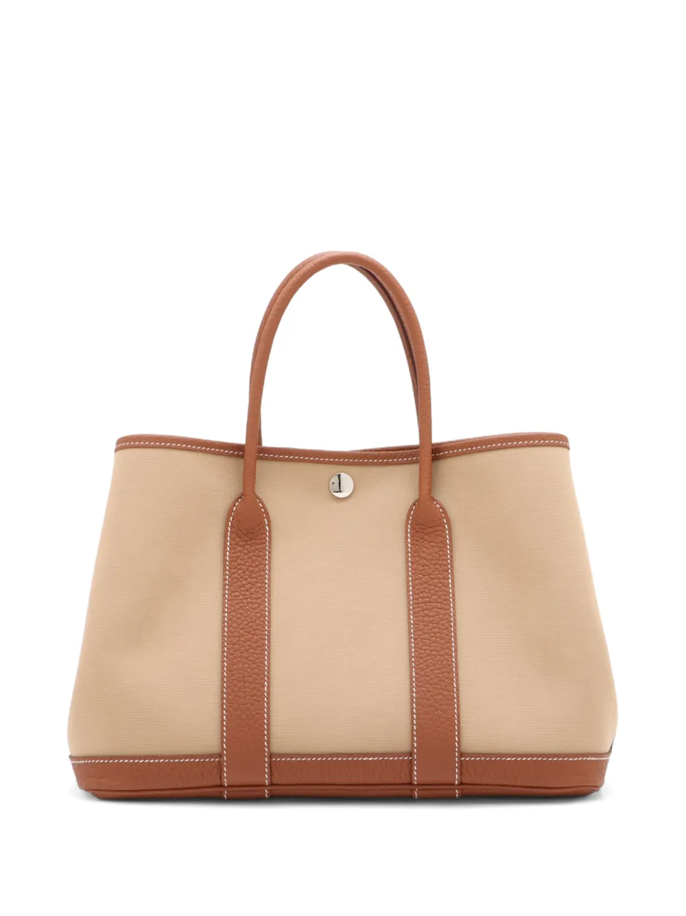 Hermès Pre-Owned 2023 Toile and Negonda Garden Party 30 satchel - Marrone