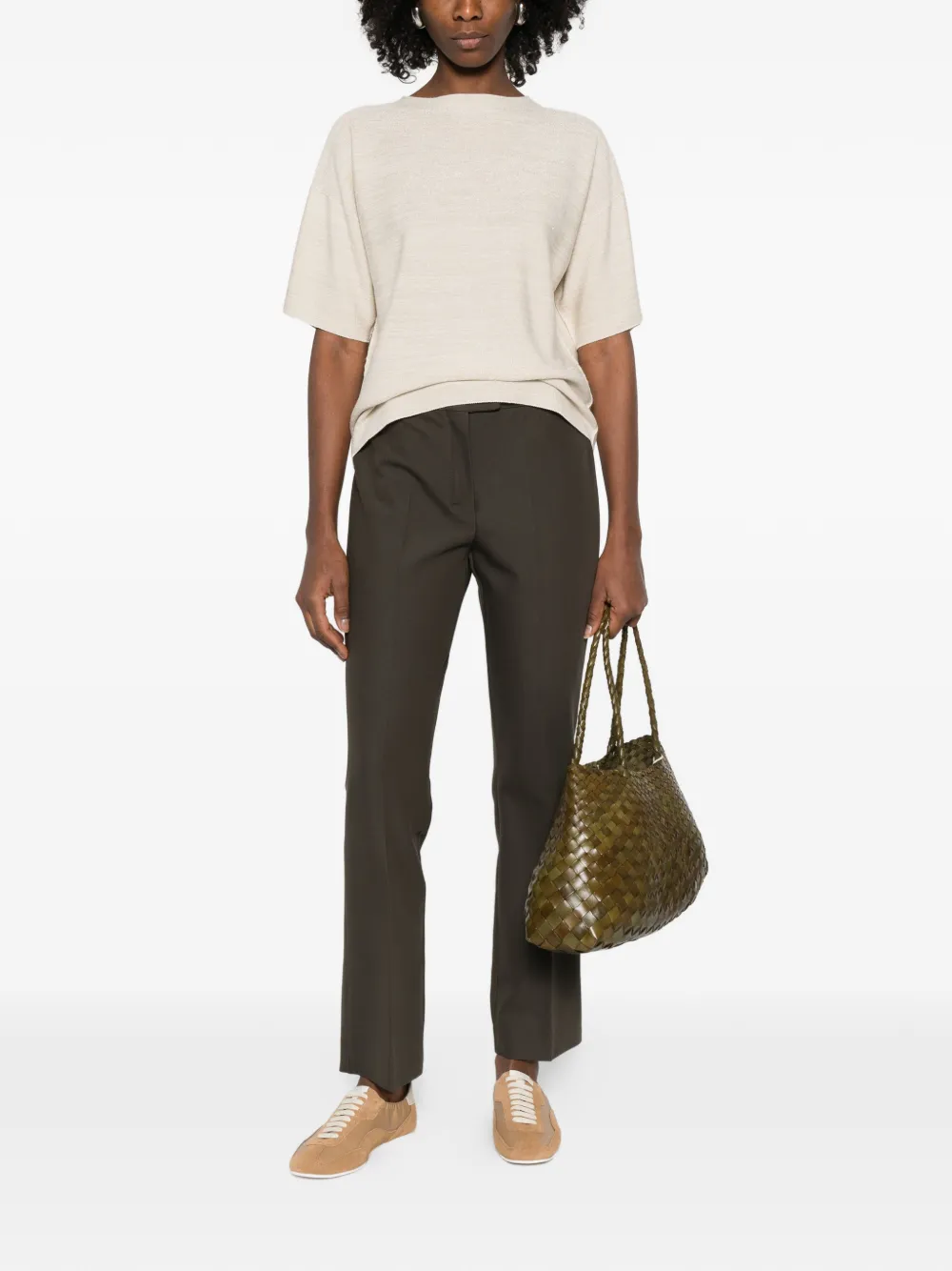 'S Max Mara slim trousers - Bruin