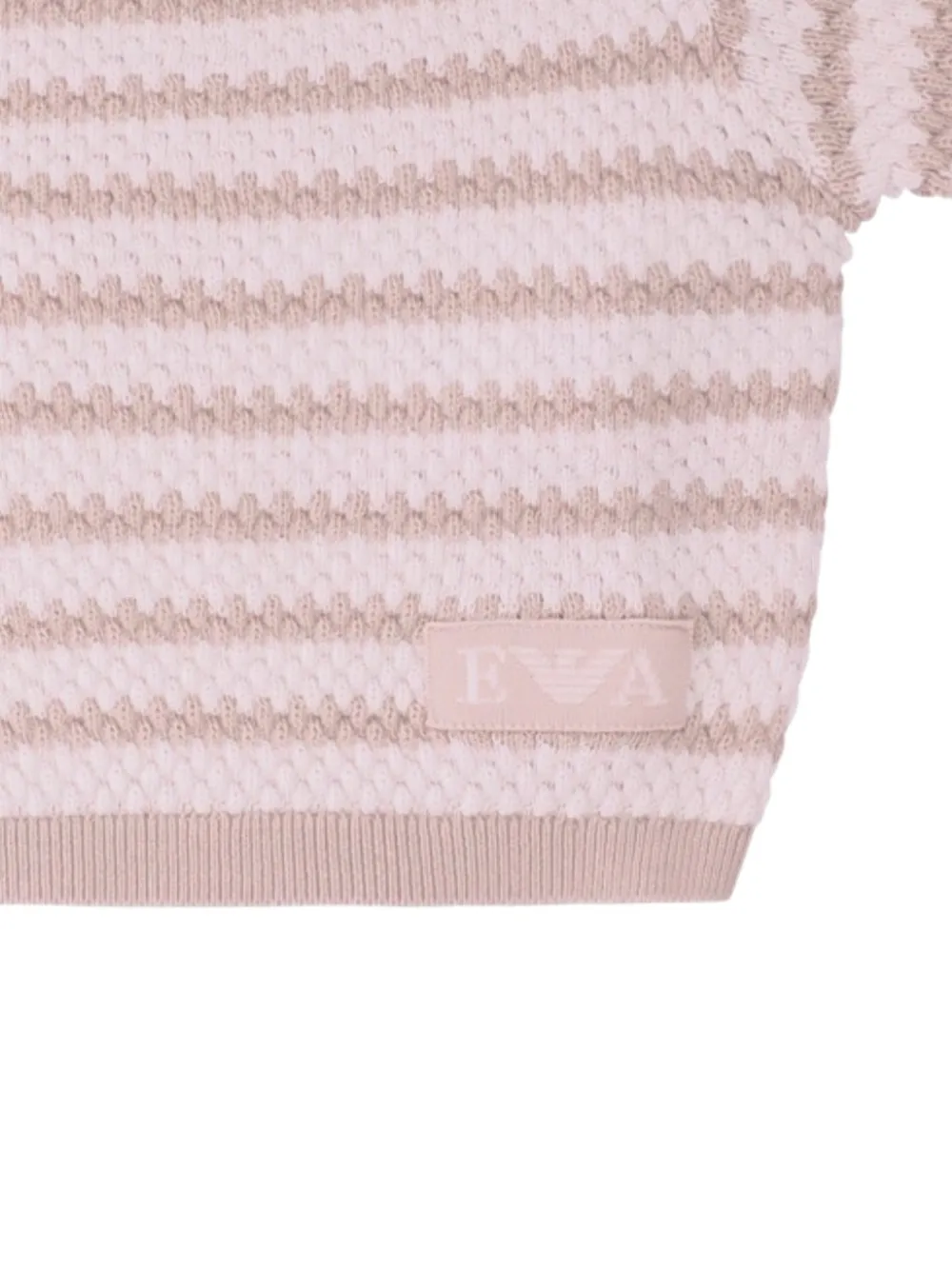 Emporio Armani Kids Gestreepte sweater Beige