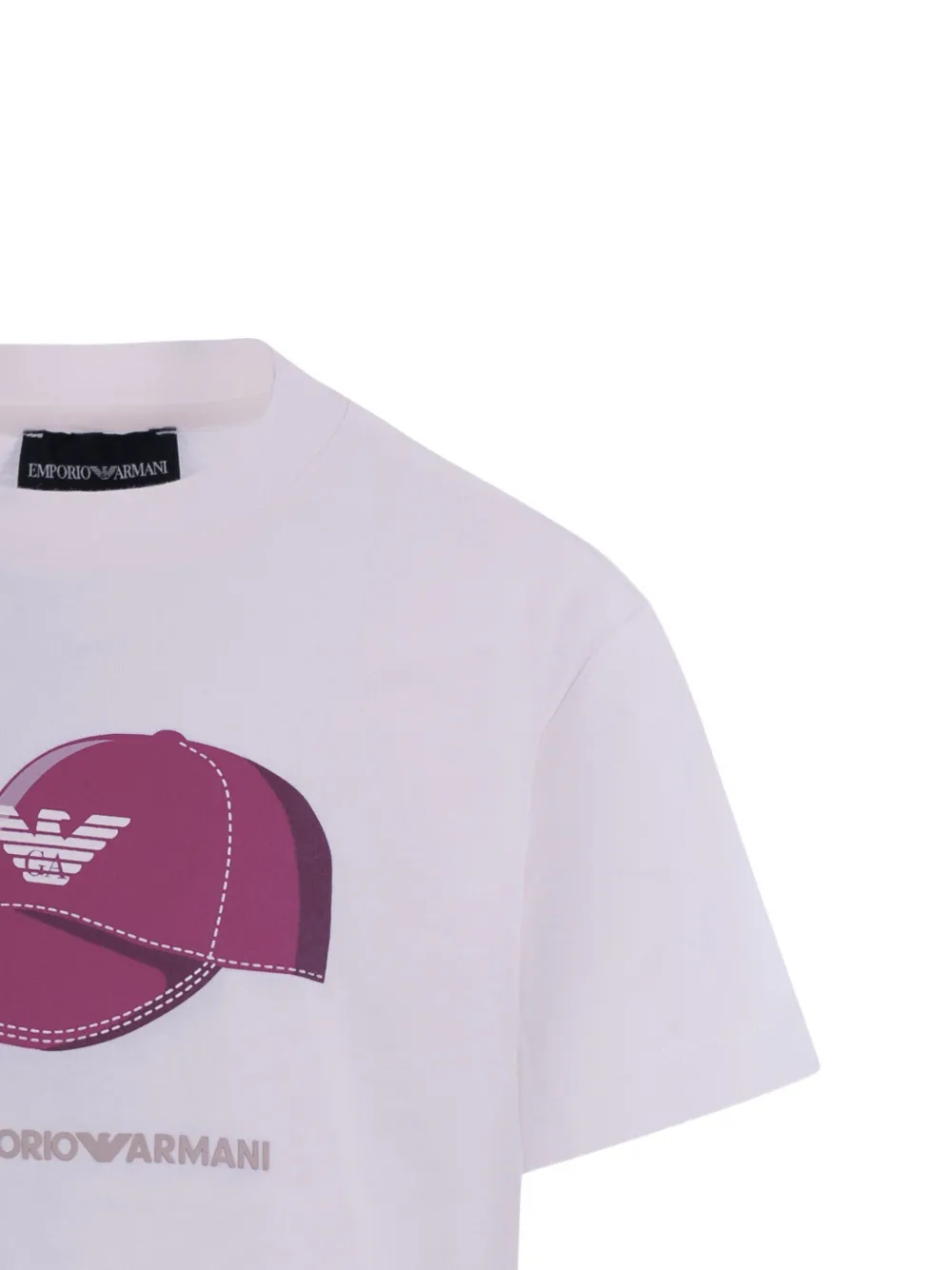 Emporio Armani Kids T-shirt met grafische print Wit