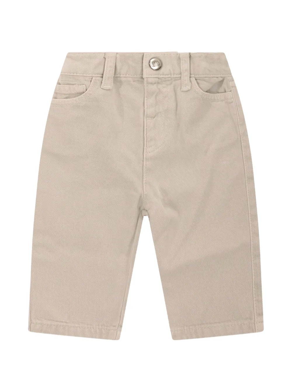 Emporio Armani Kids logo-plaque pocket jeans - Toni neutri