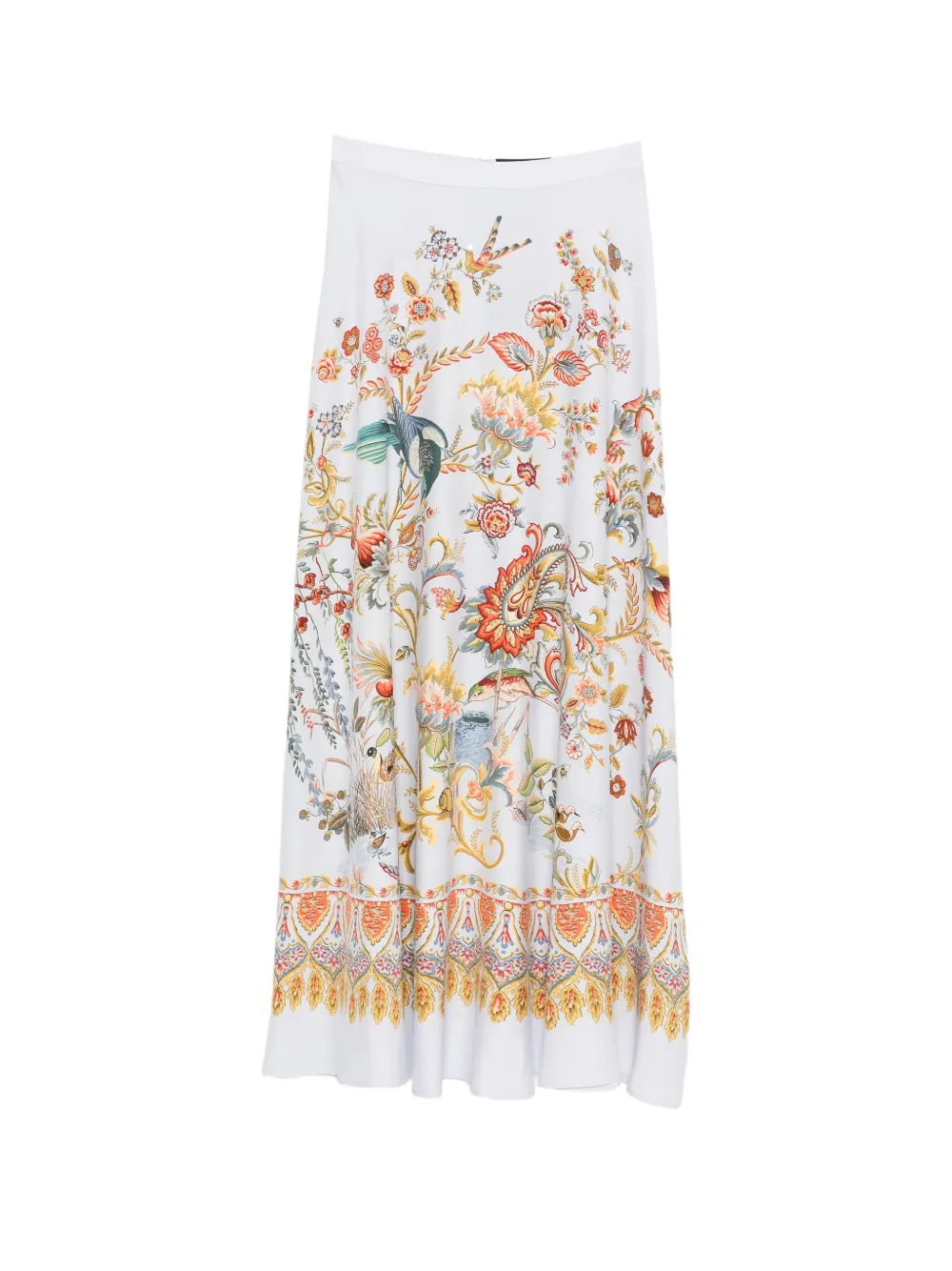ETRO floral half-circle maxi skirt - Blu