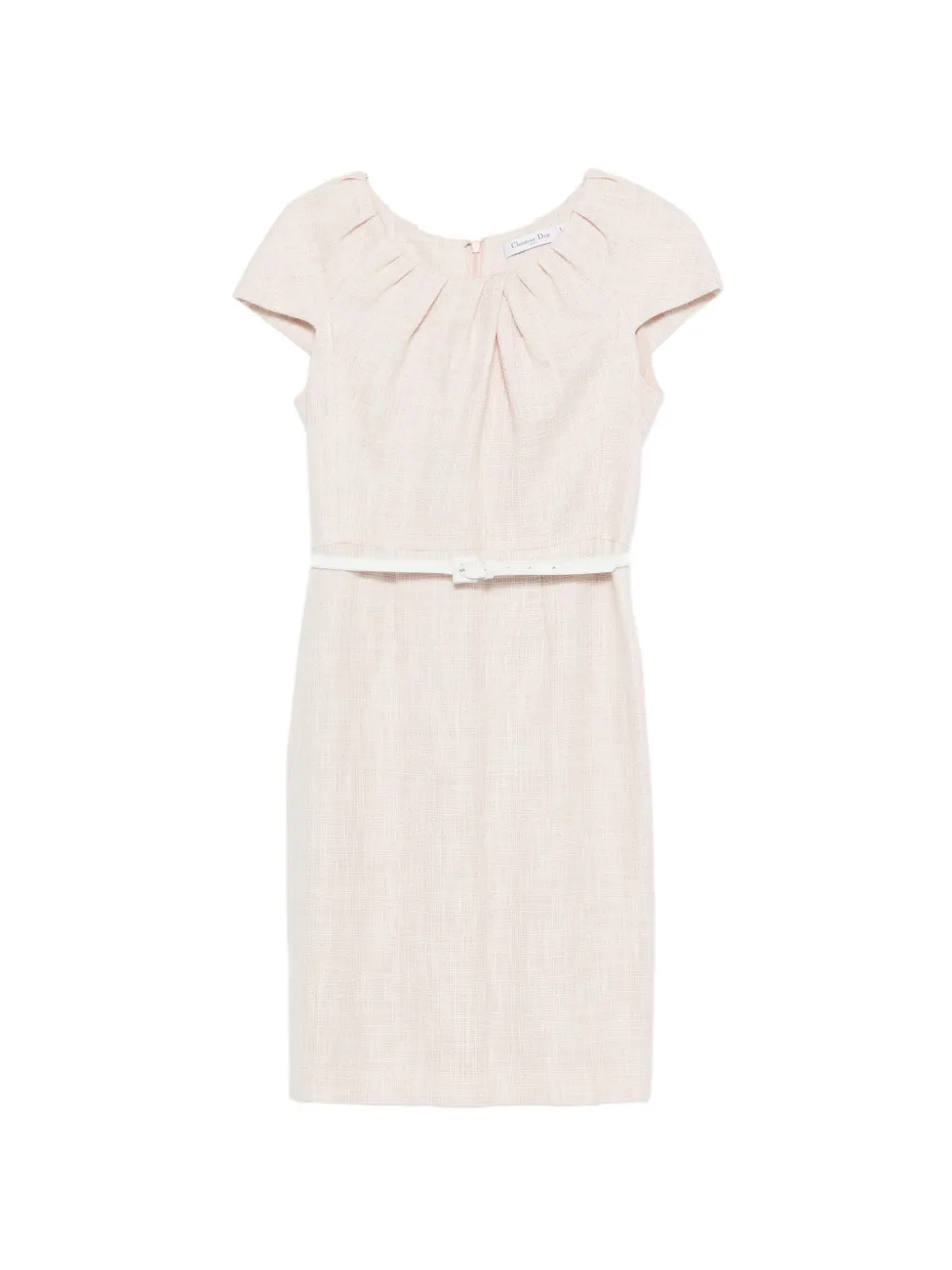 Christian Dior Pre-Owned pale pink zip midi dress - Rosa