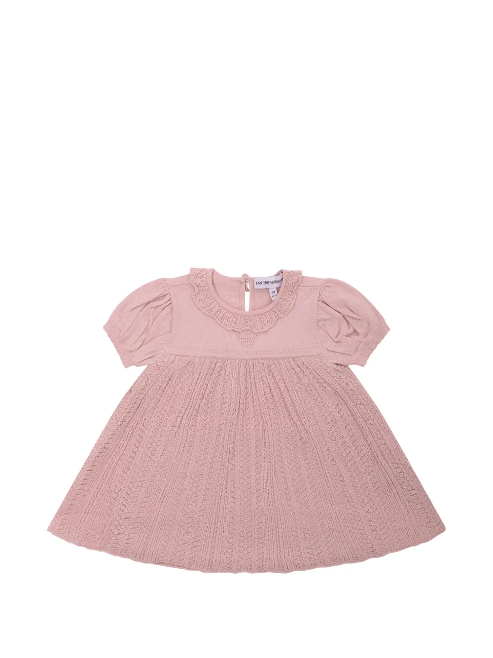 Emporio Armani Kids ruffled logo dress - Rosa