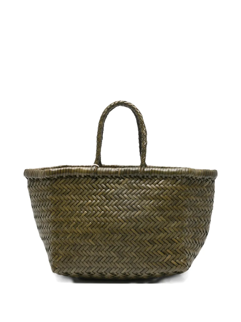 DRAGON DIFFUSION Small Bamboo Triple Jmp woven tote bag - Verde