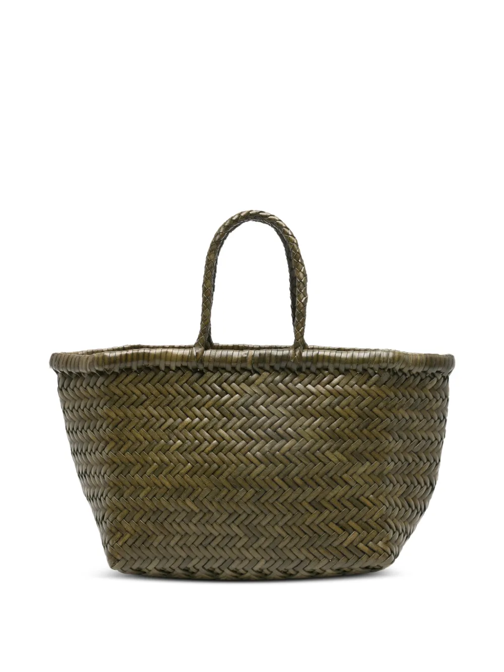DRAGON DIFFUSION Small Bamboo Triple Jmp woven tote bag - Verde
