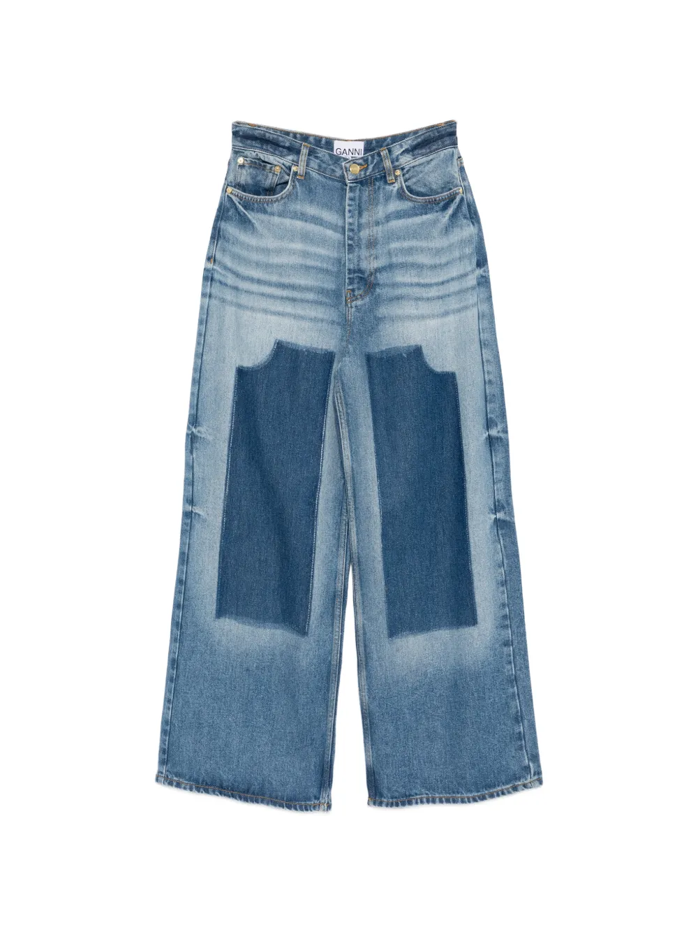 GANNI baggy wide-leg jeans - Blu