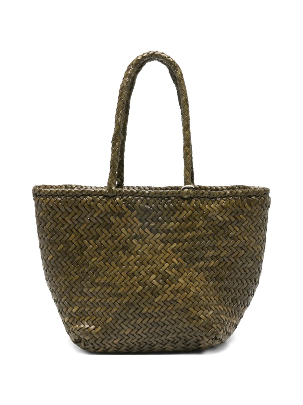 DRAGON DIFFUSION Small Grace basket woven satchel - Verde