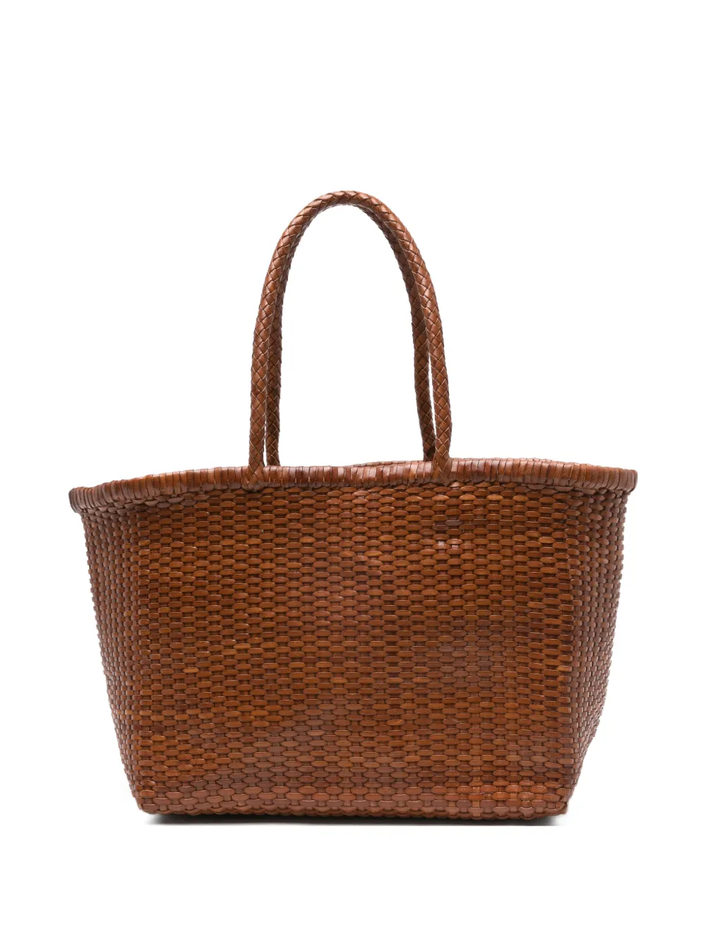 DRAGON DIFFUSION big B Weave woven tote bag - Marrone