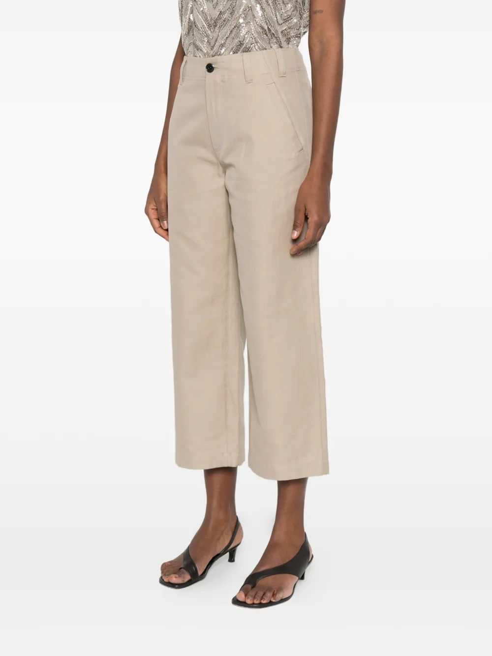 Brunello Cucinelli Katoenen straight broek Beige
