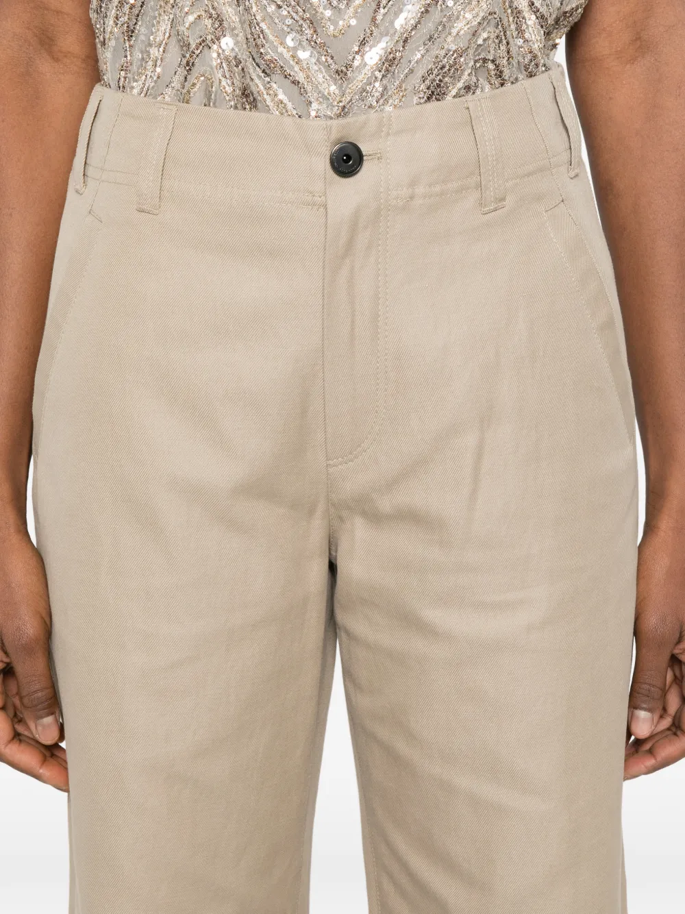 Brunello Cucinelli Katoenen straight broek Beige