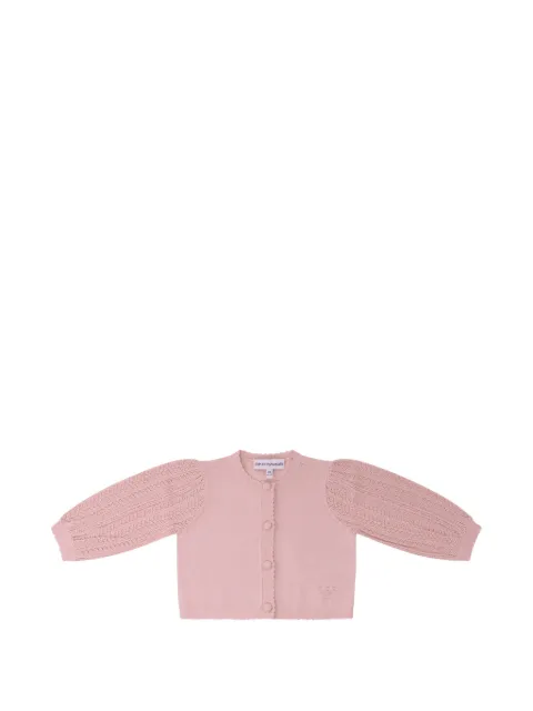 Emporio Armani Kids cárdigan con mangas farol