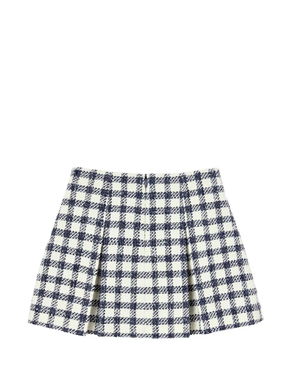 Self-Portrait Kids Geruite bouclé rok Wit
