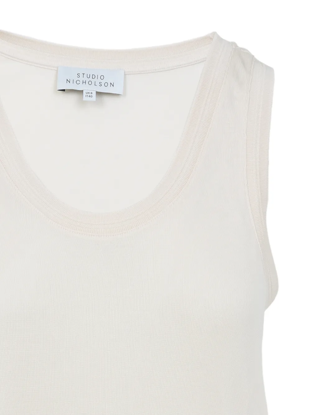  Studio Nicholson Scoop-neck Tank Top - Neutrals 