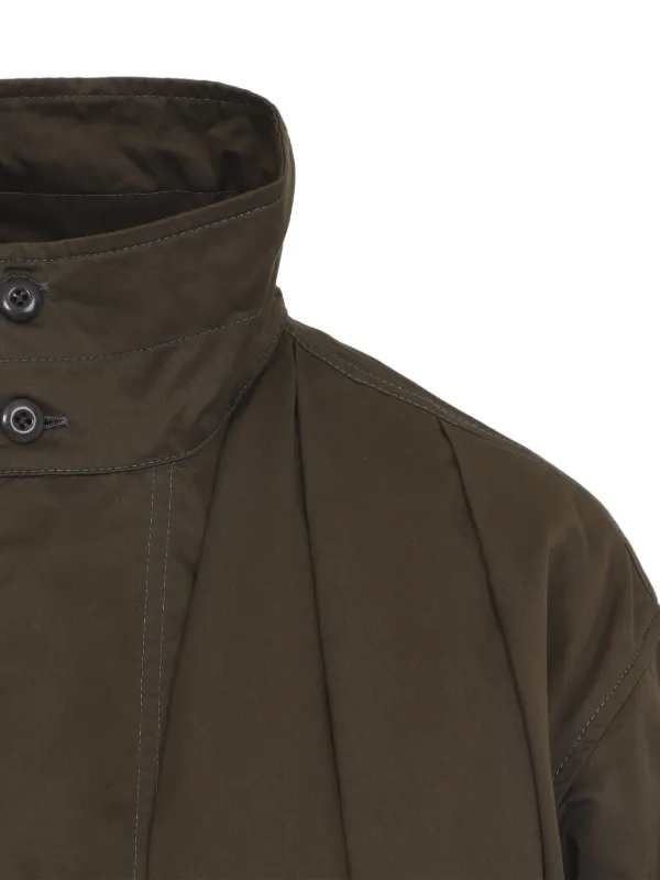 LEMAIRE Button Pleated Jacket | Brown | FARFETCH