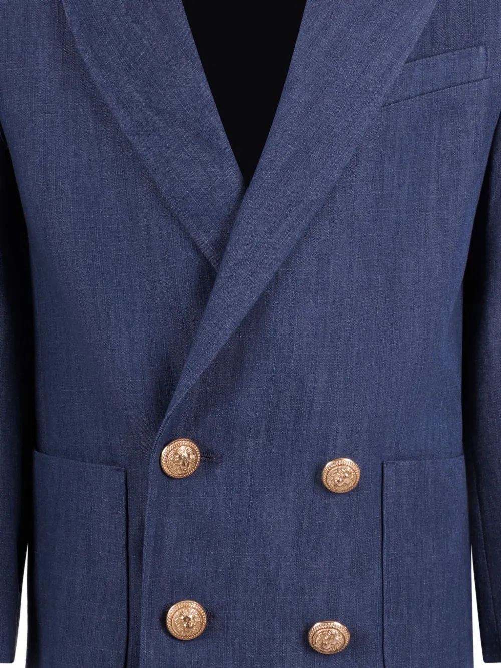  Balmain Kids Double-breasted Button Blazer - Blue 