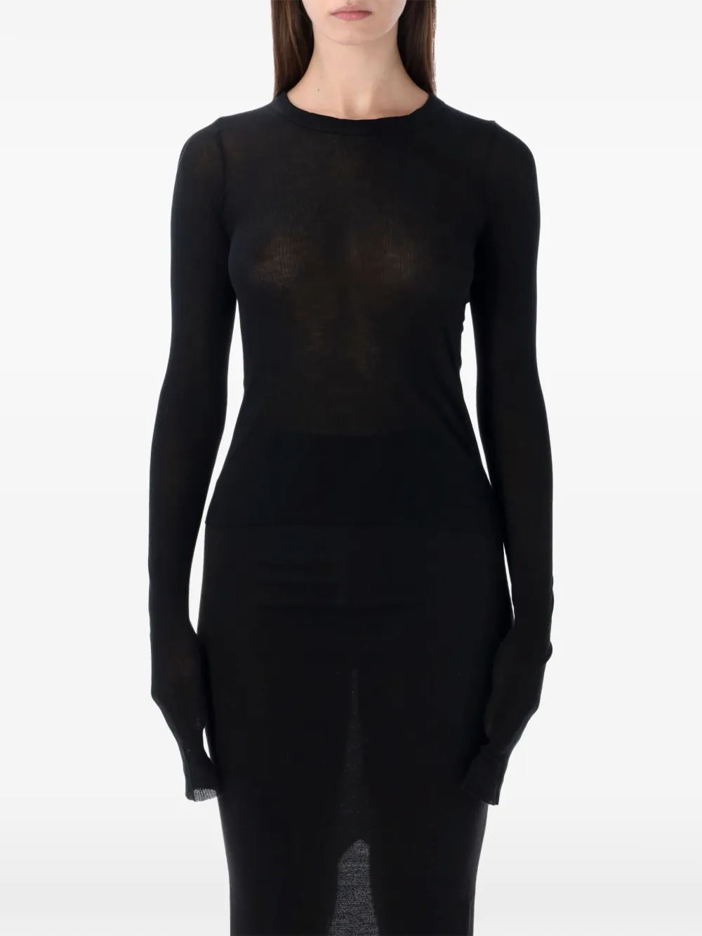 Rick Owens long-sleeve top - Nero