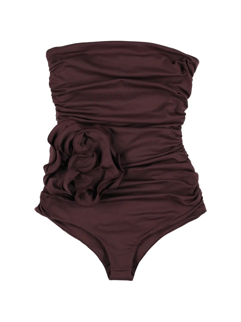 Magda Butrym rose ruched intero beachwear - Rosso
