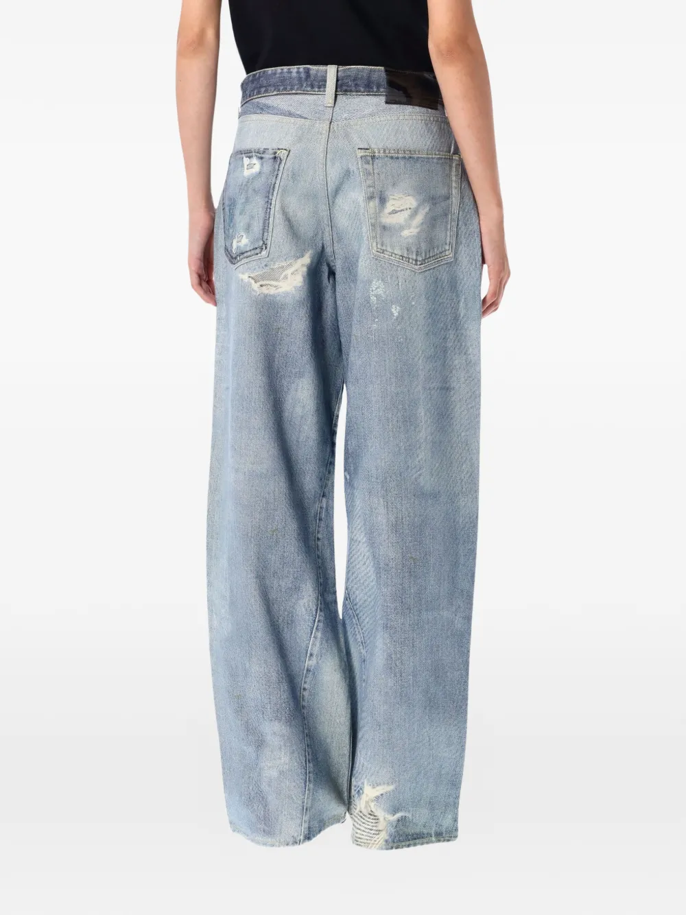 OUR LEGACY distressed-effect jeans - Blauw