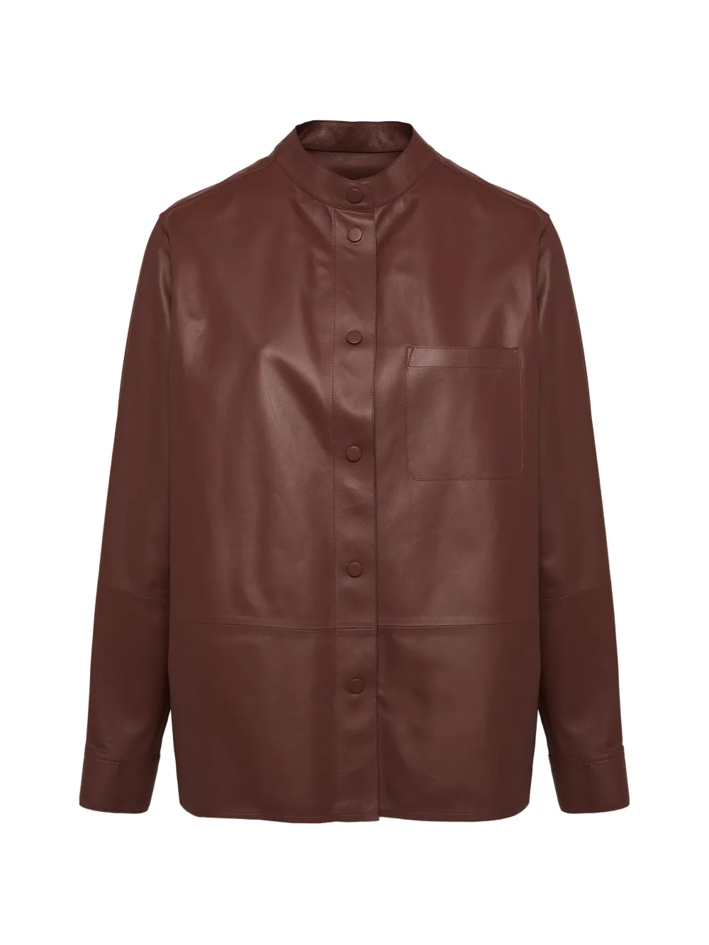 Yves Salomon Supple lambskin shirt - Brown