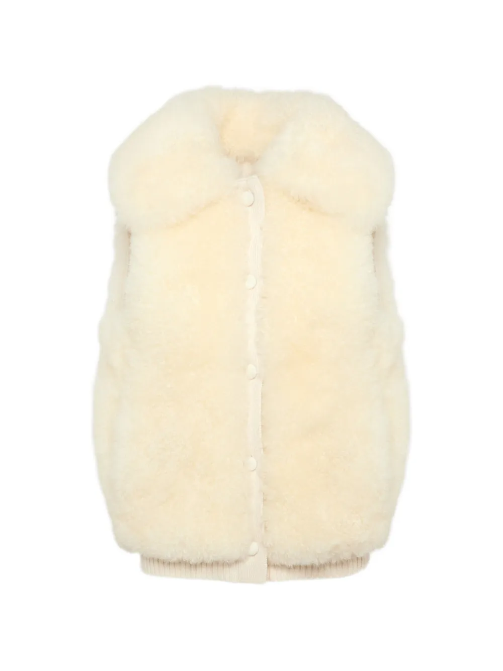 Yves Salomon Gilet con bottoni - Bianco