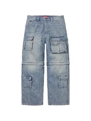 Supreme x MM6 Maison Margiela ダメージ パンツ | ブルー | FARFETCH JP