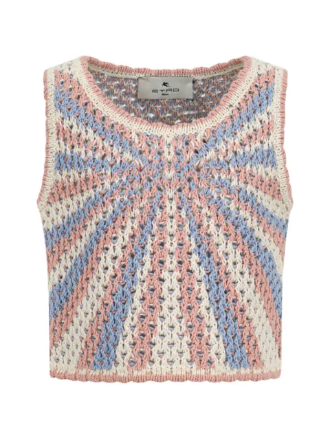 ETRO KIDS sleeveless crocheted top