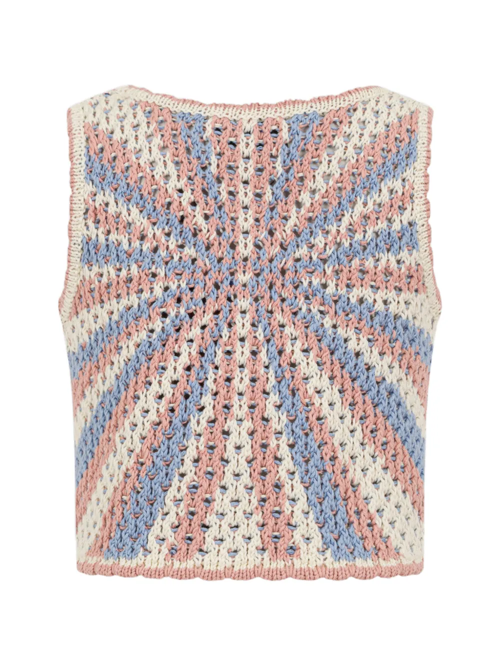 ETRO KIDS Gehaakte mouwloze top Beige