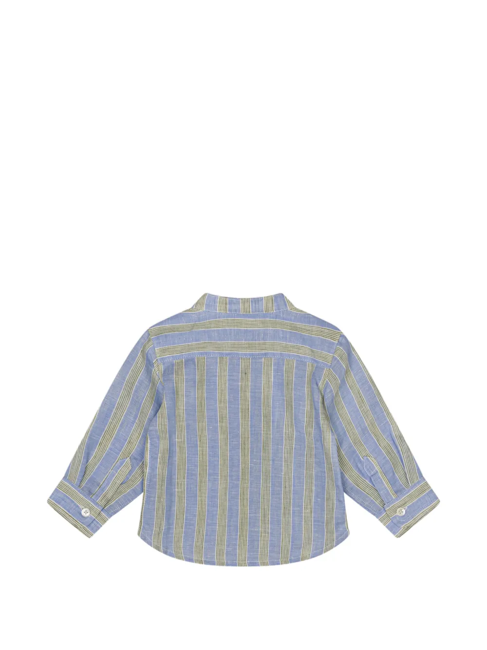  Etro Kids Pegaso-embroidered Striped Shirt - Blue 