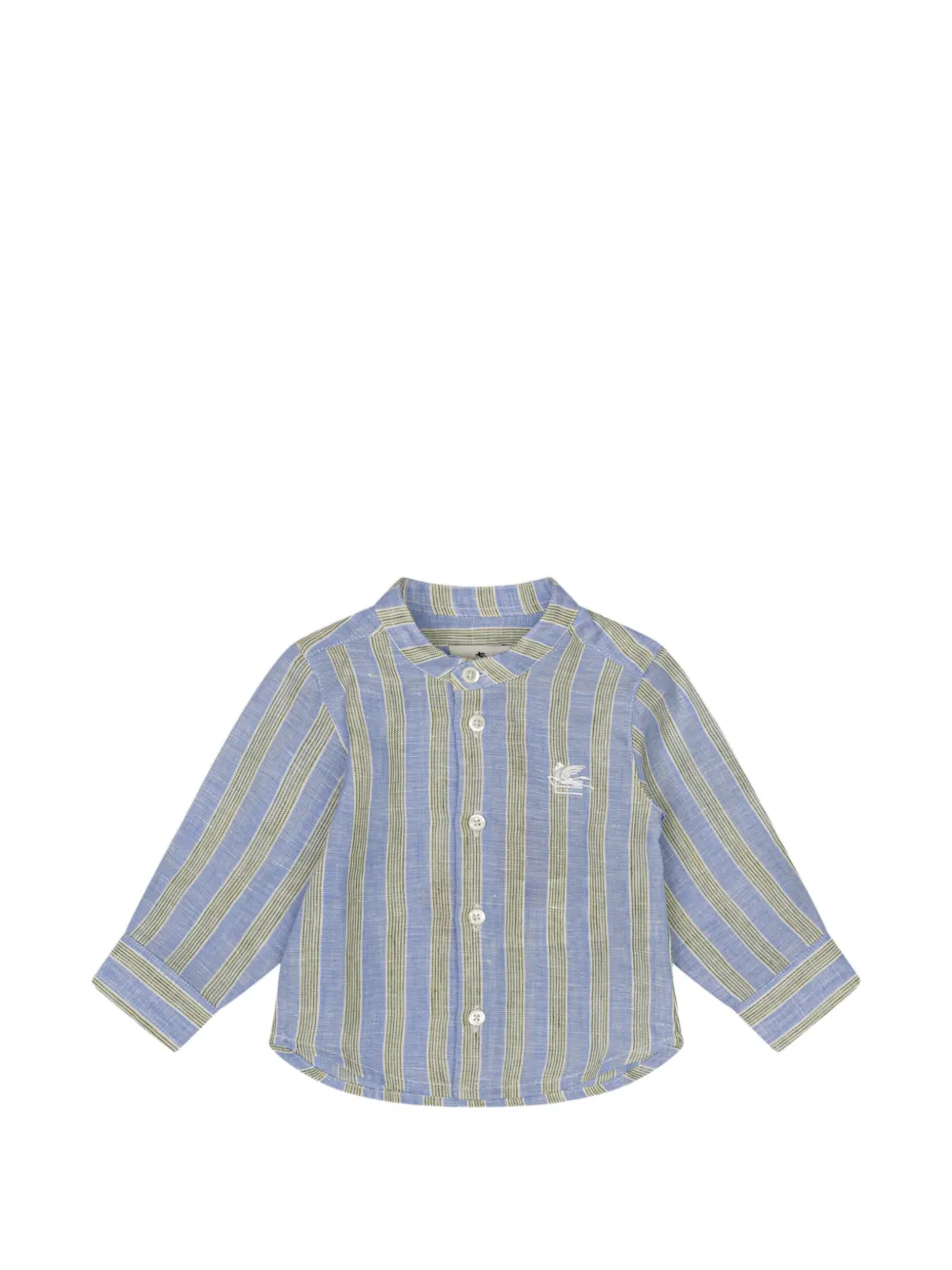 Etro Babies' Pegaso-embroidered Striped Shirt In Multi